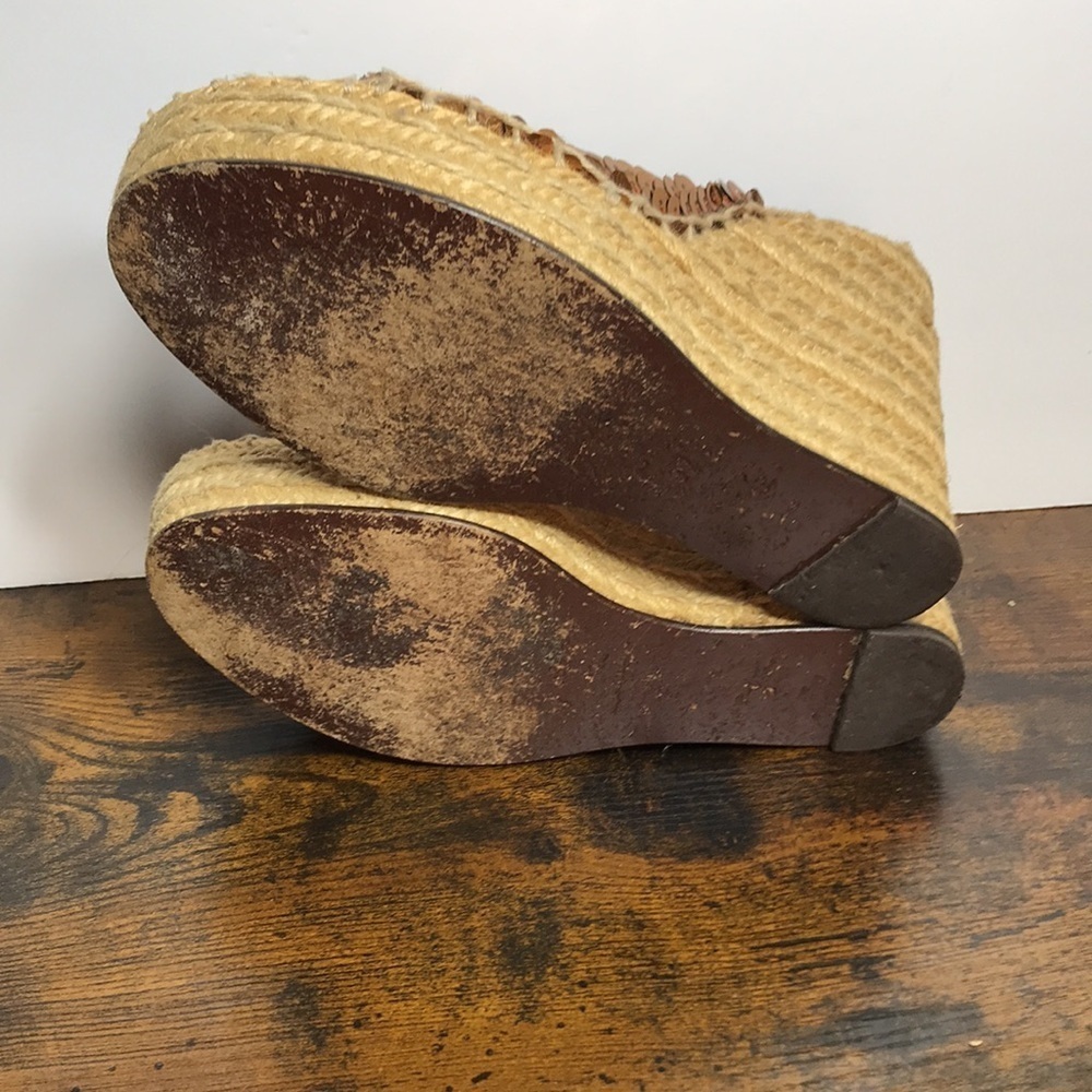 Marc by Marc Jacobs Bronze Sequence Platform Wedge Slip On Sandals 37 /6.5-7 Y2K - Picture 12 of 14